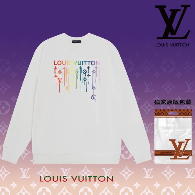 顶级版本 官网品质 路易威登 Louis Vuitton 现货秒发 2024秋冬新款毛圈卫衣 搭配重工高端数码3D个性logo印花工艺，设计独特，做工细致完美高