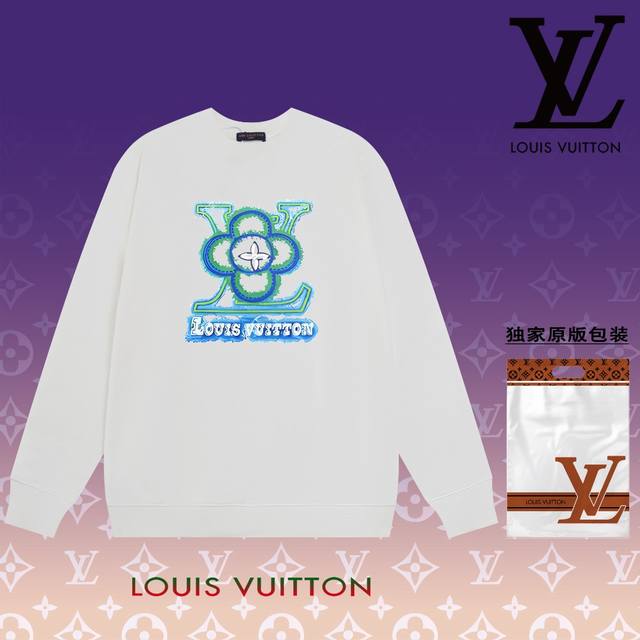 顶级版本 官网品质 路易威登 Louis Vuitton 现货秒发 2024秋冬新款毛圈卫衣 搭配重工高端数码3D个性logo印花工艺，设计独特，做工细致完美高