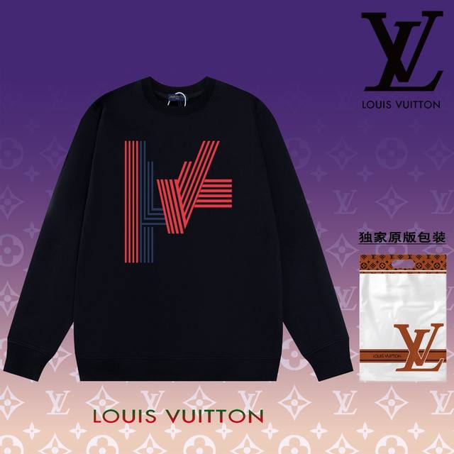 顶级版本 官网品质 路易威登 Louis Vuitton 现货秒发 2024秋冬新款毛圈卫衣 搭配重工高端数码3D个性logo印花工艺，设计独特，做工细致完美高