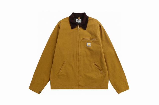 上新 款号：G228 Carhartt Wip卡哈特经典款底特律拉链夹克情侣款休闲工装外套 1面料采用全新环保型斜纹布料，轻度水洗感穿越久颜色越好看，非常优质的