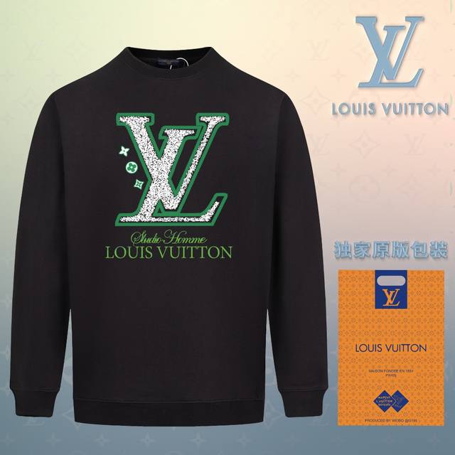 顶级版本 官网品质 路易威登 Louis Vuitton 现货秒发 2024秋冬新款毛圈卫衣 搭配重工高端数码3D个性logo印花工艺，设计独特，做工细致完美高