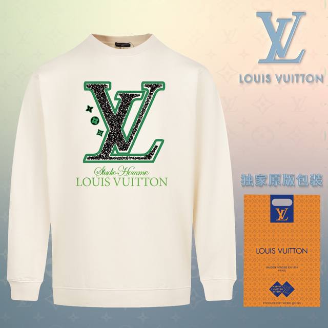 顶级版本 官网品质 路易威登 Louis Vuitton 现货秒发 2024秋冬新款毛圈卫衣 搭配重工高端数码3D个性logo印花工艺，设计独特，做工细致完美高