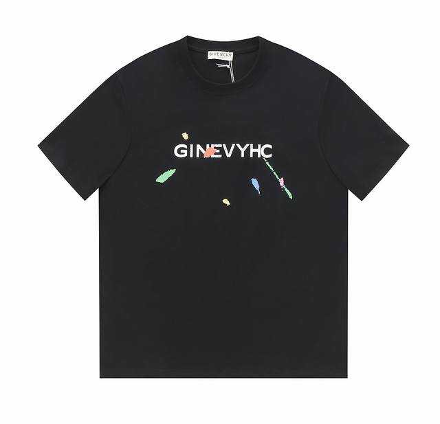 Dw Givenchy 纪梵希23Ss新款扎染印花t恤短袖 上身时髦合体不挑人，时时刻刻透露着独特魅力与潮流气息！男女同款！ Colour：黑色 白色 Size