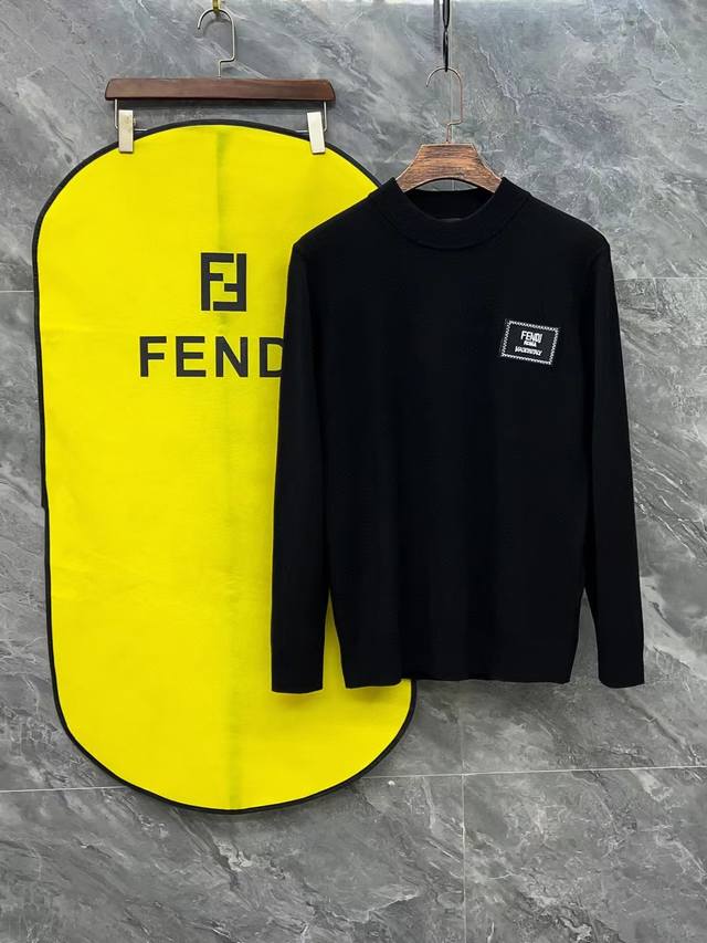 Fendi 芬迪 3标齐全 经典满绣标半高领毛衣 精品羊毛混纺毛衫 男女款高端定制臻品系列 隶属品牌高端主线 专利顶级纱线混纺 以创新来阐释常规款式 面料的配置