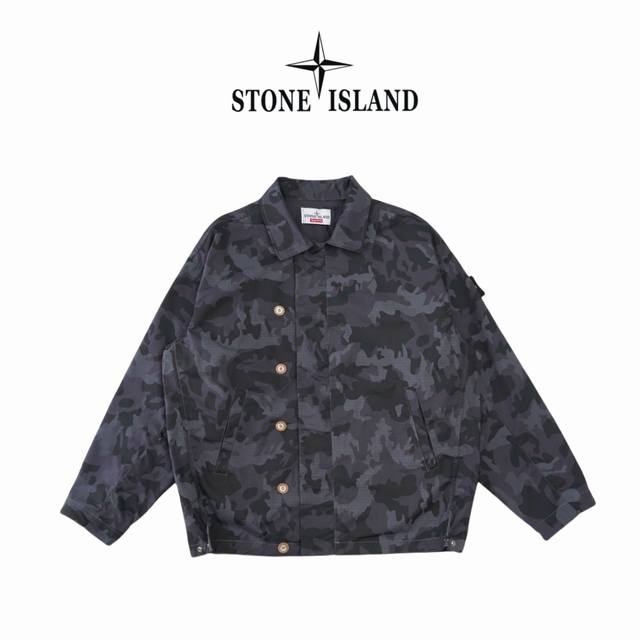 原版 款号：St023 上新 Stone Island丨石头岛 联名supreme迷彩夹克外套 全网最高版本。全衣重工订制 面料选用加厚原版涤纶网格材质 面料网