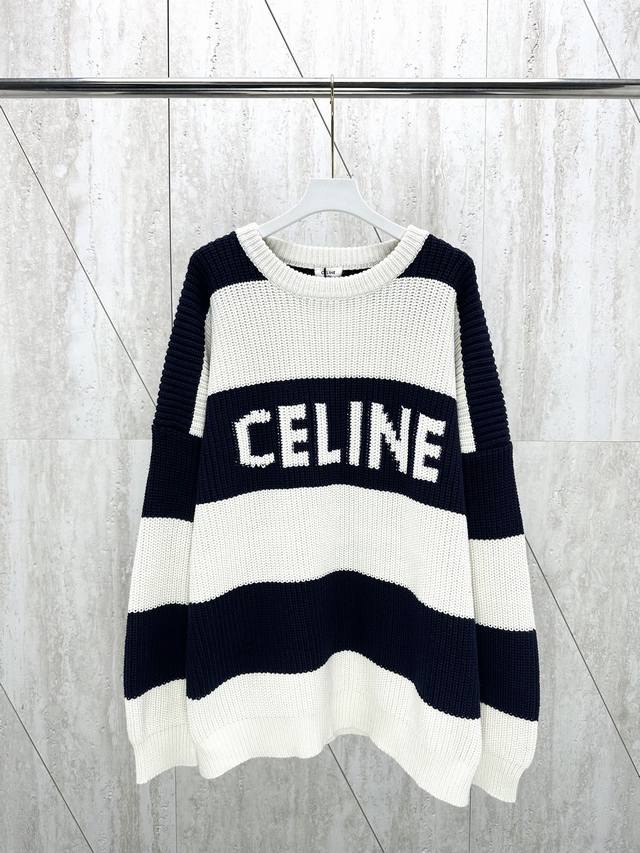 Celine 24Fw新款斑马条纹毛衣 Size：S M L Xl