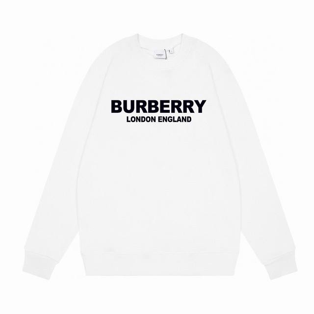 Burberry巴宝莉新款字母印花卫衣圆领款，高品质高克重上等原料，质感好上身非常舒服！基础款日常又耐穿！基础款的长袖卫衣，男女均可驾驭！上身超好看！ 尺码：X