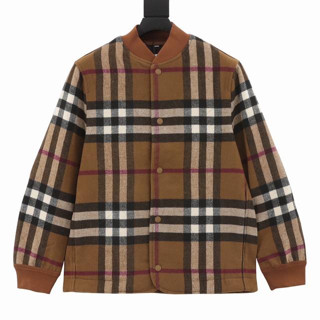 Burberry巴宝莉BBR 23FW 格纹羊毛飞行员夹克外套 原版购入15900，面料外层98%羊毛，螺纹有小部分的弹性纤维 ，休闲版型 ，剪裁较为宽松，商务