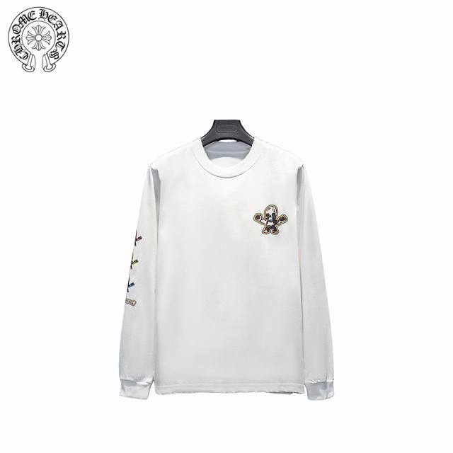 Chrome Hearts 克罗心 24ss 骷髅涂鸦圆领卫衣 采用26支双纱 300克重面料 进口针织针梳棉进行制作，厚度适中，有垂感又有轮廓型，上身就是一个