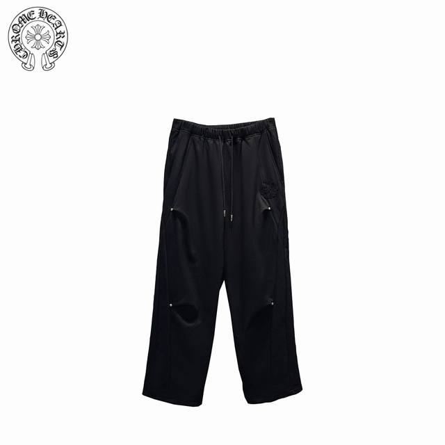 Chrome Hearts 克罗心 24ss 蝴蝶铆钉阔腿长裤 采用订色订染毛圈纯棉卫衣面，420g双股双纱，手感舒适 进口针织针梳棉进行制作，厚度适中，有垂感