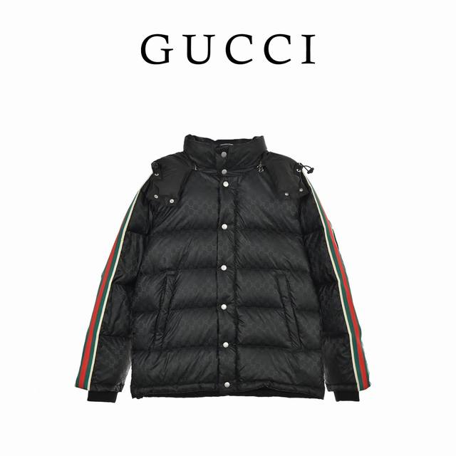 Gucci 古驰20Fw反光G提花条纹羽绒服 “灭世版本”直供各大平台，代购，微商。，暴力检测，广检90绒，欢迎对比任何细节品质。 香港专柜购入zp操作，这是一