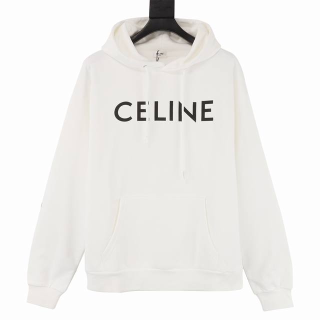 CELINE 赛琳 经典胶囊系列连帽卫衣 CE经典款属于胶囊系列最火 最有气质 最百搭的一个，论设计，它算是卫衣中最常见的基础款 没有花俏的玩法，以字母设计来点