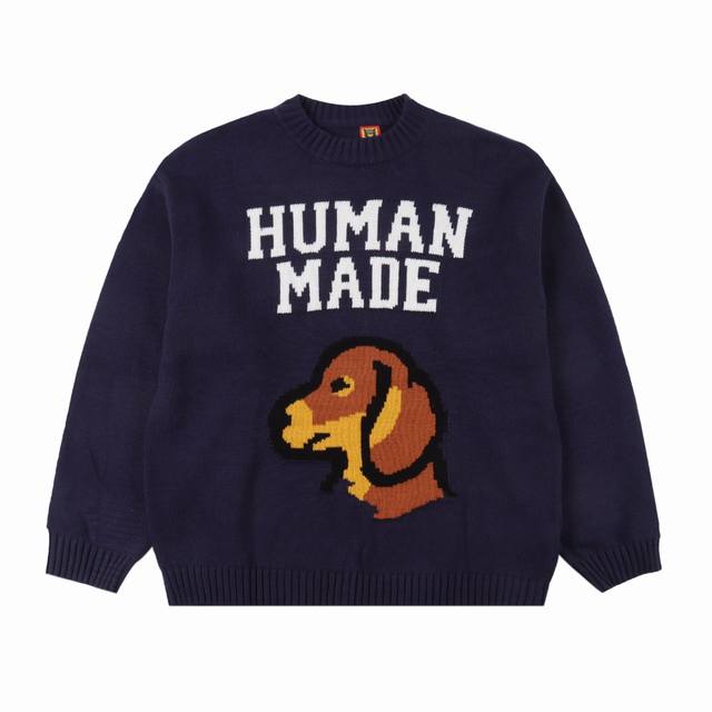 HUMAN MADE秋冬新款小狗毛衣 HUMAN MADE 以Vintage风格的复古感设计而闻名HUMAN的毛衣款式已经完全拿捏了 攻克最难引塔夏织法 手工提