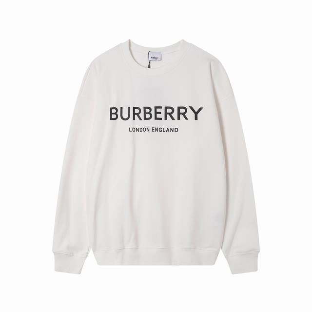 爆款上新☆ 秋季促销 高品质 高品质BURBERRY 巴宝莉 秋冬新款经典印花圆领卫衣 采用420克双股纯棉毛线卫衣面料 OS落肩宽松版型 上身效果宽松休闲 三