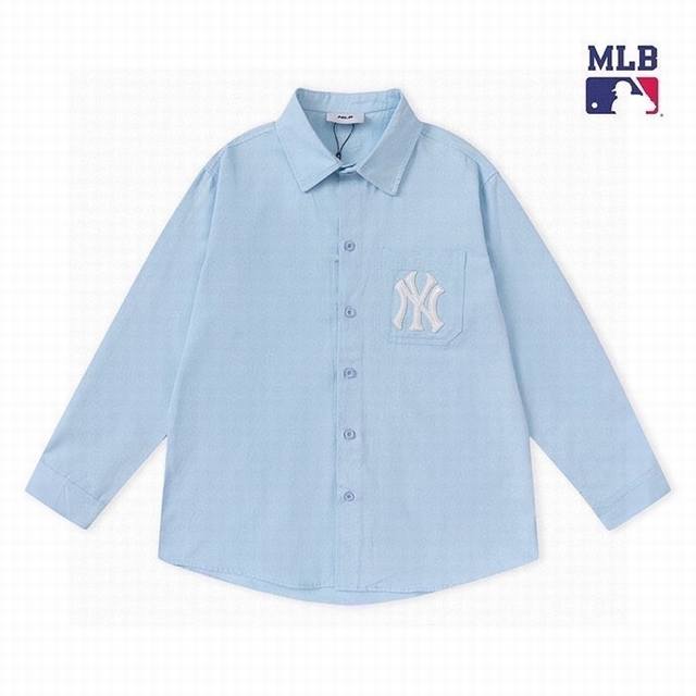 新款上新 MLB新款梭织大logo老花衬衣，男女同款，前面大标采用万针刺绣，后背标志性大logo很有设计感，日常通勤随便穿搭都很nice，面料轻薄舒适，四季款，