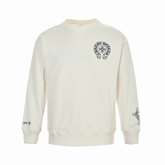 Chrome Hearts 克罗心 24Fw 经典logo印花圆领卫衣 定织440高克重精梳棉面料，面料密度十分紧实,工整不变型，质感细腻柔软,温和无扎刺感。成