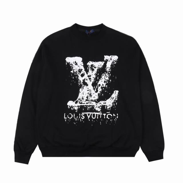 Louis Vuitton路易威登 字母logo泼墨印花圆领卫衣 Louis Vuitton法国路威酩轩集团-LVMH旗下品牌 著名奢侈品箱包和皮具品牌 百余年