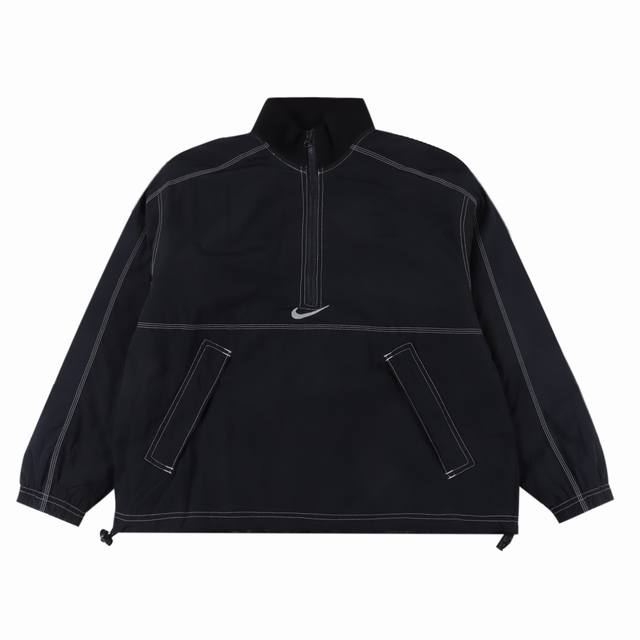 Supreme x Nike SUP耐克 24FW 联名款拉链夹克棉服 实物质感非常不错 内置薄层棉内里 半拉链可以两种风格切换 背后的大钩搭配领子上的Sup