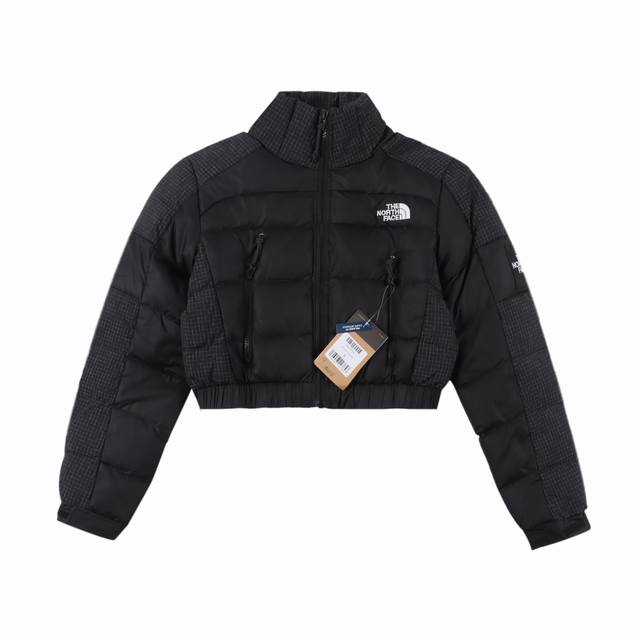 THE NORTH FACE 北面TNF 23FW RUSTA 女款高腰格子短款拼接羽绒服 实在是太火了，各明星网红穿搭爆款配合高腰裤显腿长 最适合女生穿搭的北