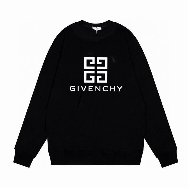 Givenchy 纪梵希新款字母圆领卫衣！简单的设计看起来特别大方！版型剪裁特别有讲究！上身很洋气显瘦内搭外穿都看高密针织圆领设计，平整简约！亲肤透爽！高克重面