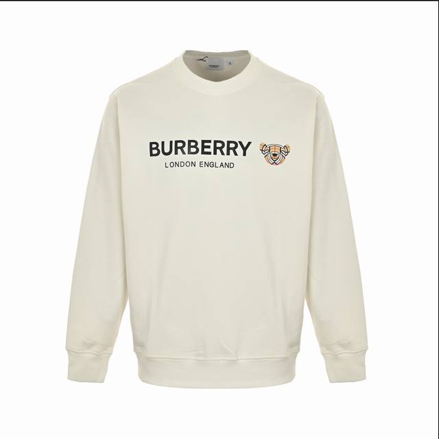 Burberry 巴宝莉 24Fw 小熊字母印花圆领卫衣 480g高级精梳棉面料 专柜领标 代购级白色厚板吊牌 原版吊粒 前后都是立体发泡印花 层次感很强 男女