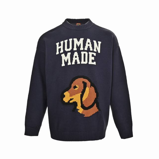 Human Made 24Fw 小狗提花毛衣 HUMAN MADE 以Vintage风格的复古感设计而闻名HUMAN的毛衣款式已经完全拿捏了 攻克最难引塔夏织法