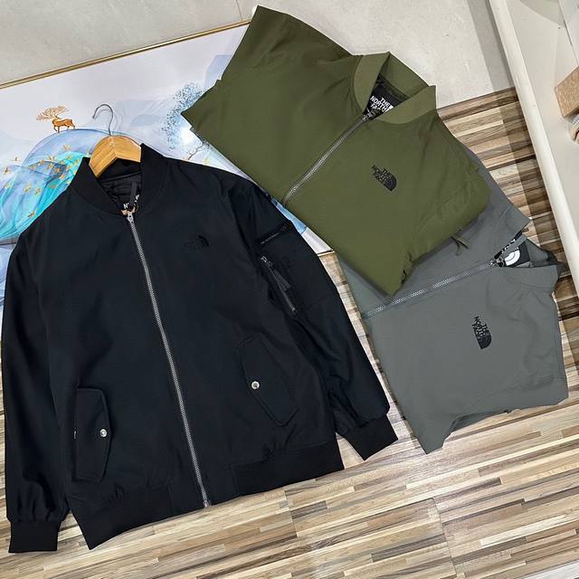 上新 TMF棒球领夹克万针刺绣LOGO The North face 北面春秋季新款情侣款男女同款宽松版型棒球领户外机能青年外套男士女士工装口袋夹克外套个性时尚