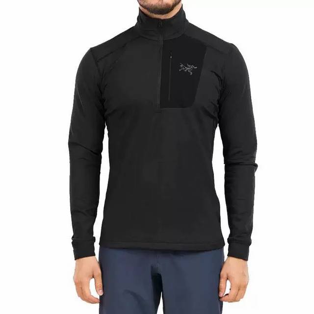 Arcteryx 始祖鸟男装Rho LT系列T轻量级半开拉链长袖户外休闲上衣 男士户外小立领半拉链~运动、登山、健身、