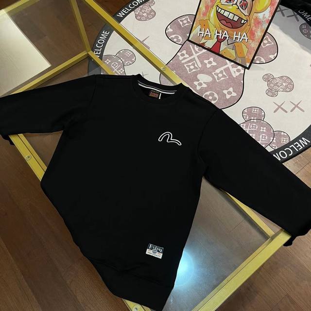 上新， EVISU 2024秋冬新款男女同款小鹿达摩及宽松卫衣 尺码：S-XXL S码 胸围106 背部衣长69 袖长58 肩宽44 适合身材 -125斤 M码