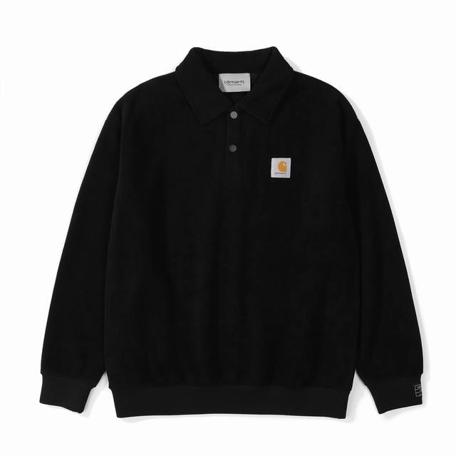 供 Carhartt Wip卡哈特经典LOGO加绒翻领卫衣 秋冬必入 细腻加绒针织 防风保暖 定染同色罗纹 质感厚实 定制贴标 下摆贴合身形 更有层次感 极简的