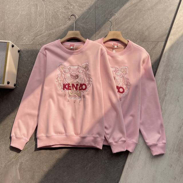 上新 KENZO 420g水貂绒老虎头加绒卫衣，高品质，情侣款，高密度刺绣胸前几十万针精工刺绣细节相当到位、面料依然选用420g的纯棉加厚，超柔水貂绒，保暖透气