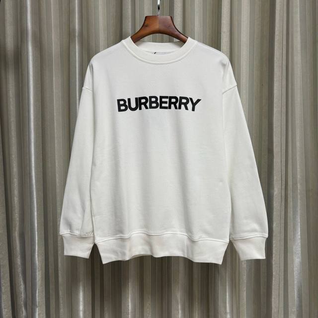 BURBERRY 巴宝莉 BBR 2024秋冬新款 经典款logo印花 圆领长袖卫衣男女同款！ 采用定制400g原版厚重双股双纱纯棉面料,同缸无色差罗纹，高级撞