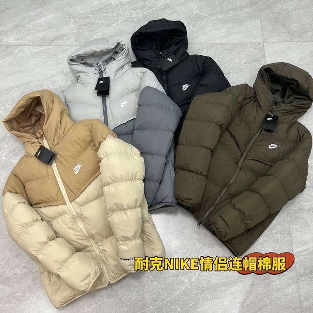 顶级版本 专柜品质 耐克Nike As 经典短款连帽棉服外套 Nike As M Nsw Sf Windrunner Hd Jkt 24SS 冬季情侣款男士女士