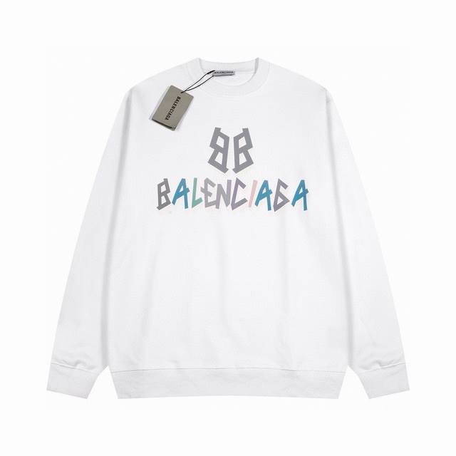 Balenciaga 巴黎世家 23ss 涂鸦情侣圆领卫衣 面料采用360克重磅纯棉 质量天花板 摸到手就知道值 衣服采用落肩袖百搭好看 三针五线做工，领口包包