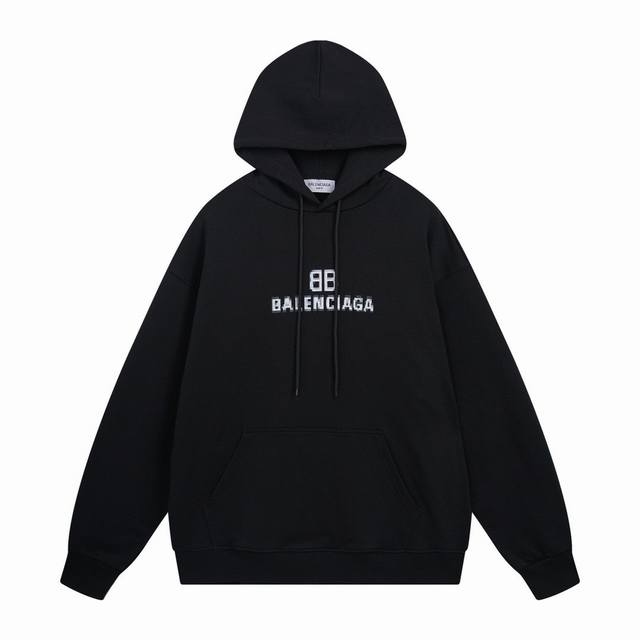 BALENCIAGA 巴黎世家2024 SS 经典幻影BB直喷印花连帽卫衣 本市场No.1的质量 真正天花板品质 全部原版开发注意细节图 避免被盗图商家混发 正