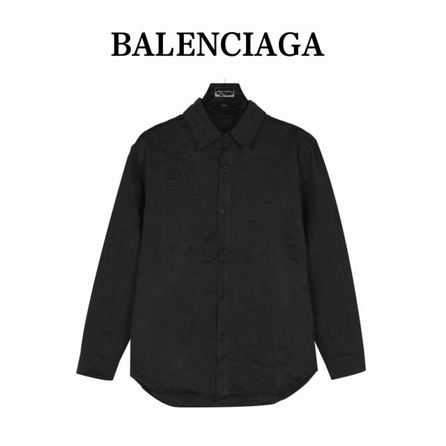 Balenciaga 巴黎世家 24FW 满幅双B锁扣提花长袖衬衫 轻奢主义 男女日常通勤穿搭必备单品 正确版本 随意对比 原材料高密度棉质帆布 定染后进行全副