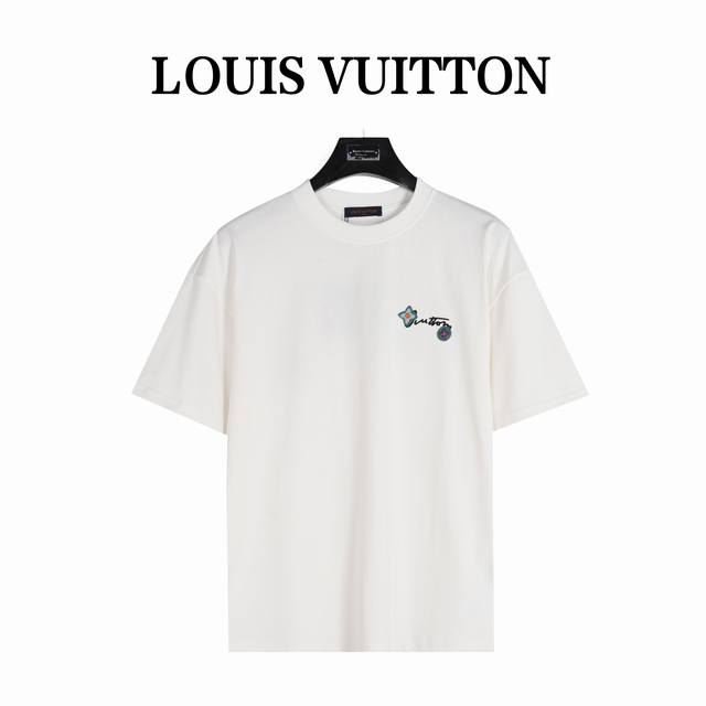 Louis Vuitton 路易威登 24ss 花卉字母刺绣短袖T恤 面料采用280克纯棉双纱纯棉进口原版面料+260克配套螺纹, 其基础款单品属于驴家的经典王