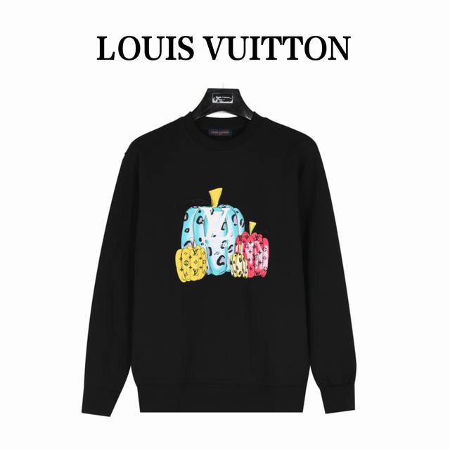 Louis Vuitton 路易威登 彩色绒面发泡南瓜圆领卫衣 顶级制作工艺420克纯棉进口面料，定制32支螺纹，成衣两遍水洗处， 面料舒适亲肤无异感，定制定染