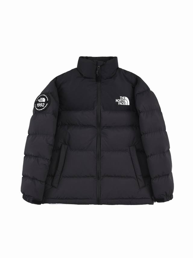 NFC芯片版本 THE NORTH FACE 北面 1992 北面云朵印花黑色羽绒服 #男女同款#最高版本 美国原厂原版数据开版，比例协调、宽松、保暖、时尚！6