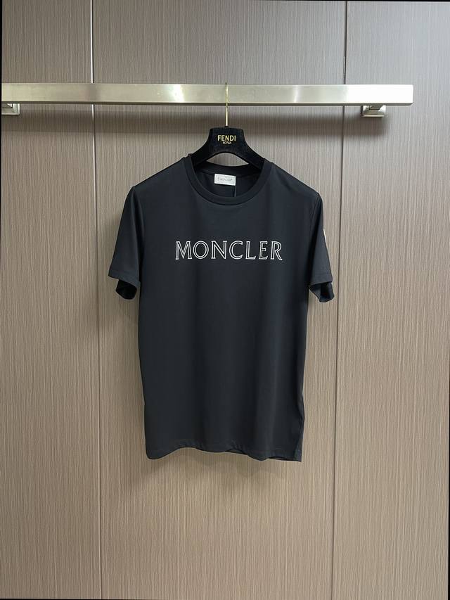 Moncler 2024SS早春新款品牌标识印花圆领短袖T恤，3d数码直喷工艺．精品品质短袖，采用进口高端订制260克纯棉面料 尺码：48-56