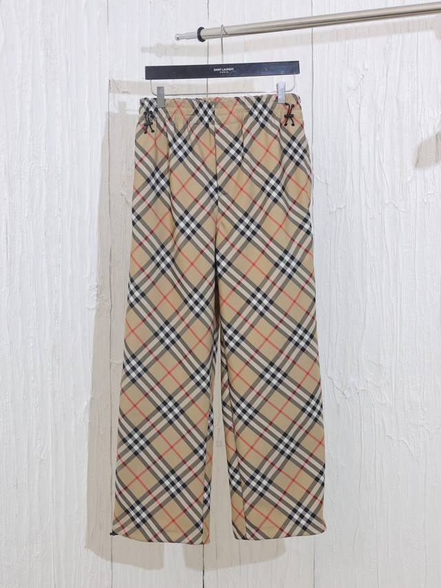 Burberry* 巴宝莉24新款格纹斜纹长裤 Size：S M L XL