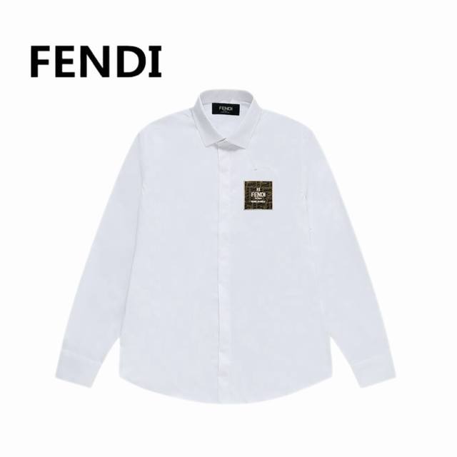 DW 芬迪FENDI 人工学立体裁剪，上身自然修身，暗门襟设计，纯棉竹纤维面料，工艺精致、大气。时尚感爆棚。诠释品牌前卫而时尚的潮流风格长袖衬衫。高端大气上档次