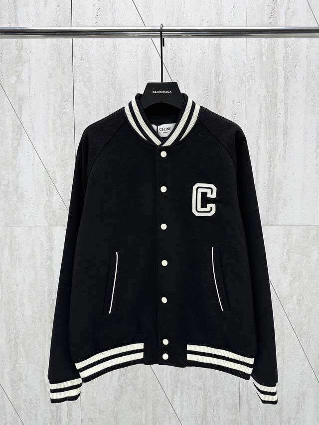 Celine 赛琳24Fw羊毛新款棒球服外套 Size：46 48 50 52