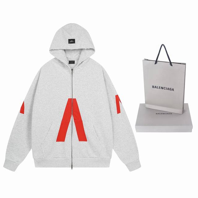 细节图 顶级版本.官网品质 BALENCI*GA 巴黎.2024最新全球了限量版。BALENCIAGA携手Archive联名打造连帽卫衣。裂纹印花水洗做旧破坏，