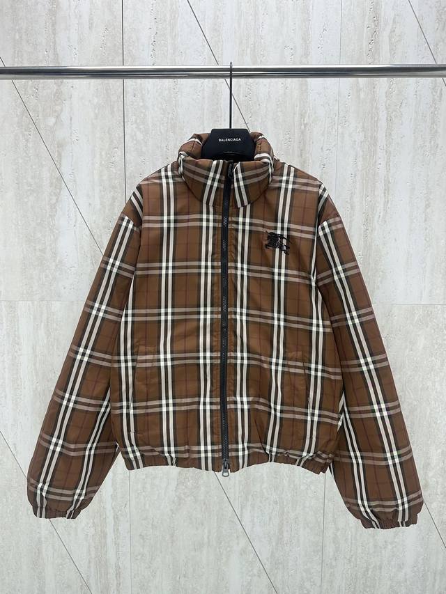 DW 高版本 Burberry 巴宝莉24Fw背后枫叶战马格子羽绒服Size：S M L XL