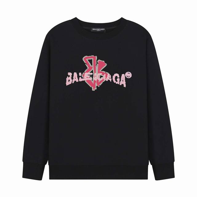 中山最高版 欢迎对比 BALENCIAGA巴黎世家 春夏2024SS 限定款双B粉色叠加logo 印花短袖T恤 购入原版开模打造，全套定制辅料，细节决定成败。