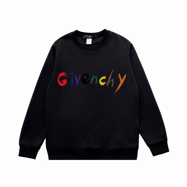 纪梵希华棉圆领卫衣 JFX Givenchy 纪梵希卫衣，2024新款 纪梵希印花卫衣男女同款 颜色： 黑色，白色 尺码M-5XL