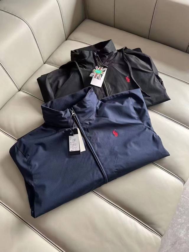 款号k119 Ralph Lauren拉夫劳伦新款24ss 经典刺绣Logo翻领行政拉链夹克老干部男女同款外套 选自优质原版开发纯棉面料，整体穿搭效果非常的柔软