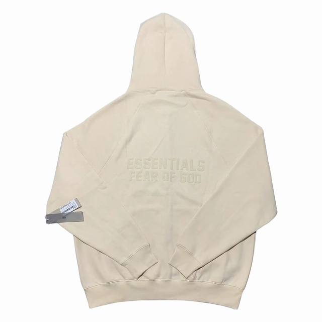 款号021 蛋壳色 顶级版本新款FEAR OF GOD Essentials FOG第八季双排植绒字母连帽加绒情侣拉链外套卫衣 ESSENTIALS于2018年