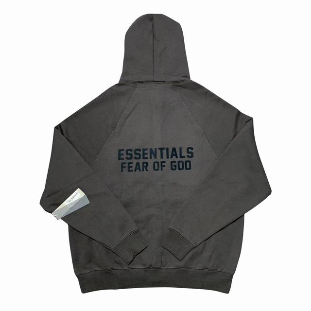 款号021 水墨黑色 顶级版本新款FEAR OF GOD Essentials FOG第八季双排植绒字母连帽加绒情侣拉链外套卫衣 ESSENTIALS于2018